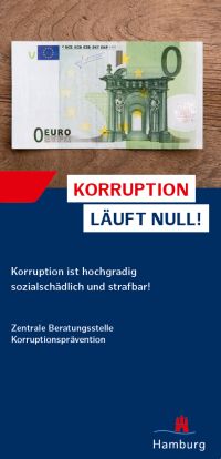 Deckblatt des Flyers "Korruption läuft NULL"